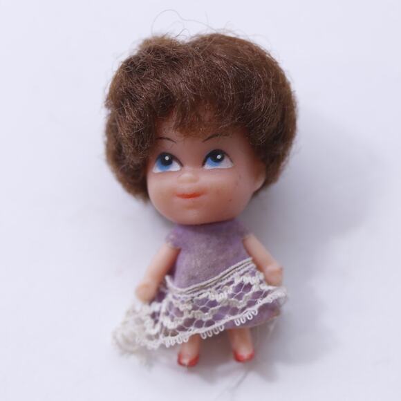 Liddle Kiddles, Clone, Mini Doll, Short Hair, Purple Dress, ~ 250929-WH 761 - Picture 1 of 3